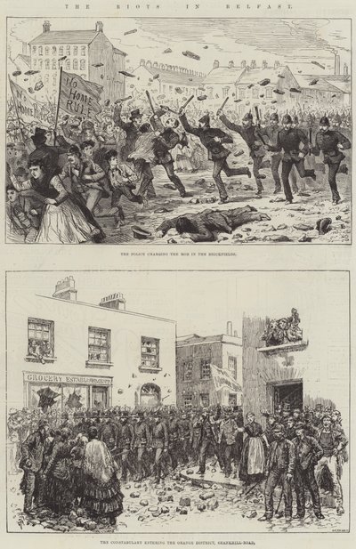 The Riots in Belfast by Amedee Forestier